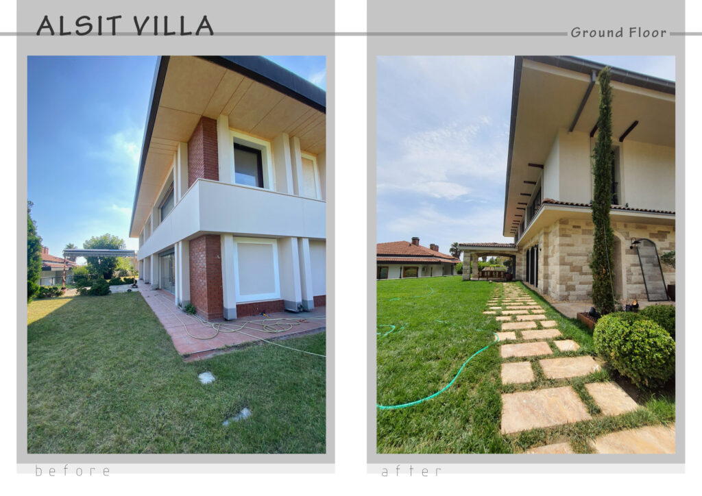 Alsit Villa, Sarıyer — önce / sonra karşılaştırması · Manifesto Design & Architecture