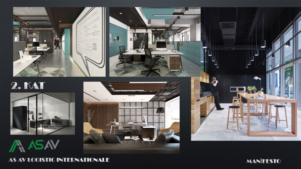 ASAV Lojistik — mood board çalışması (referans görseller) · Manifesto Design & Architecture