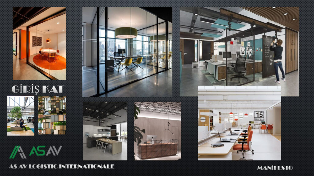 ASAV Lojistik — mood board çalışması (referans görseller) · Manifesto Design & Architecture