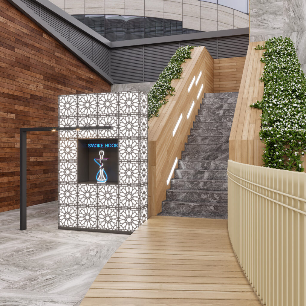 Marmara Lounge Hookah Sea Pearl — merdiven ve giriş tasarım görseli